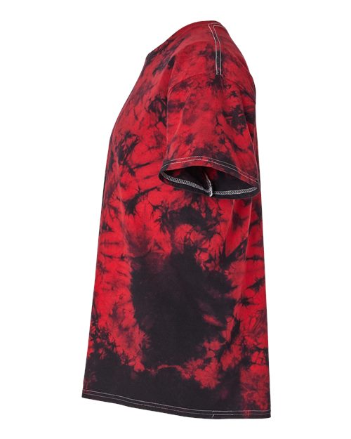 Dyenomite 200CR Crystal Tie-Dyed T-Shirt #color_Black/ Red Crystal