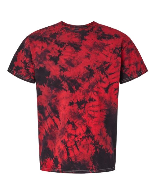 Dyenomite 200CR Crystal Tie-Dyed T-Shirt #color_Black/ Red Crystal