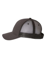Valucap S102 Sandwich Trucker Cap #color_Charcoal/ Black