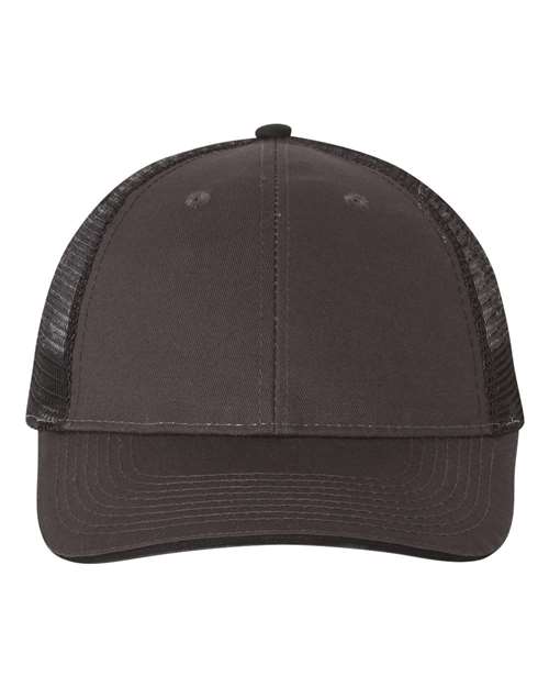Valucap S102 Sandwich Trucker Cap #color_Charcoal/ Black
