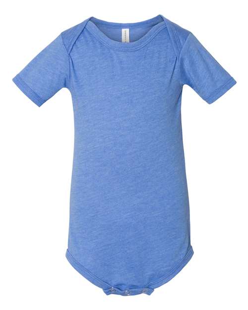 Bella + Canvas 100B Infant Jersey Short-Sleeve One-Piece #color_HTHR COLUM BLUE