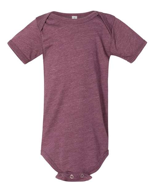Bella + Canvas 100B Infant Jersey Short-Sleeve One-Piece #color_HEATHER MAROON