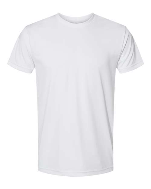 Bayside BA5300 Unisex 4.5 oz., Polyester Performance T-Shirt #color_WHITE