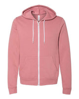 Bella + Canvas 3739 Unisex Poly-Cotton Fleece Full-Zip Hooded Sweatshirt #color_MAUVE