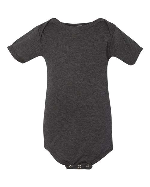 Bella + Canvas 134B Infant Triblend Short-Sleeve One-Piece #color_CHAR BLACK TRIB