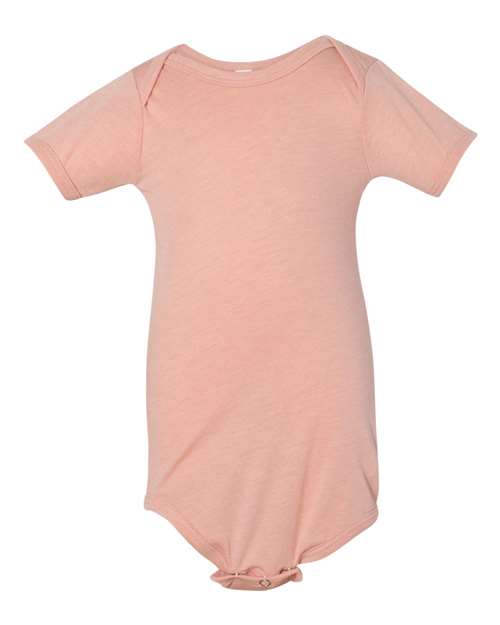 Bella + Canvas 134B Infant Triblend Short-Sleeve One-Piece #color_PEACH TRIBLEND