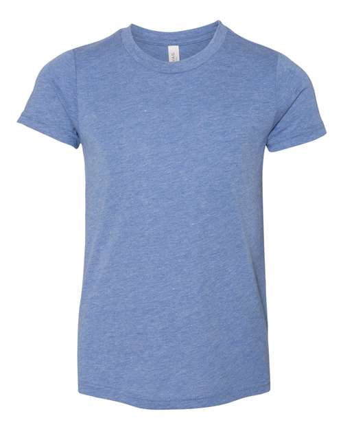 Bella + Canvas 3413Y Youth Triblend Short-Sleeve T-Shirt #color_BLUE TRIBLEND
