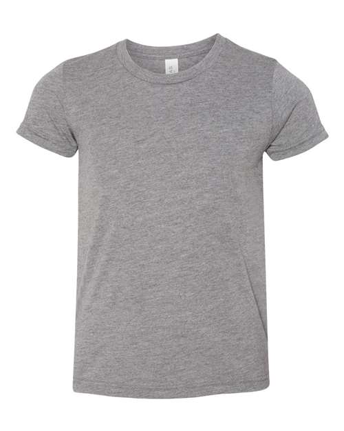 Bella + Canvas 3413Y Youth Triblend Short-Sleeve T-Shirt #color_GREY TRIBLEND