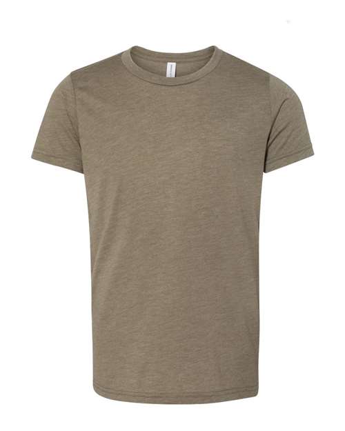 Bella + Canvas 3413Y Youth Triblend Short-Sleeve T-Shirt #color_OLIVE TRIBLEND