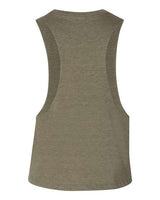 Bella + Canvas 6682 Ladies' Racerback Cropped Tank #color_HEATHER OLIVE