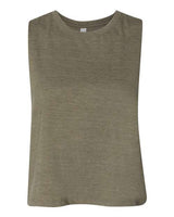 Bella + Canvas 6682 Ladies' Racerback Cropped Tank #color_HEATHER OLIVE