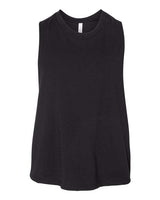 Bella + Canvas 6682 Ladies' Racerback Cropped Tank #color_SOLID BLK BLEND