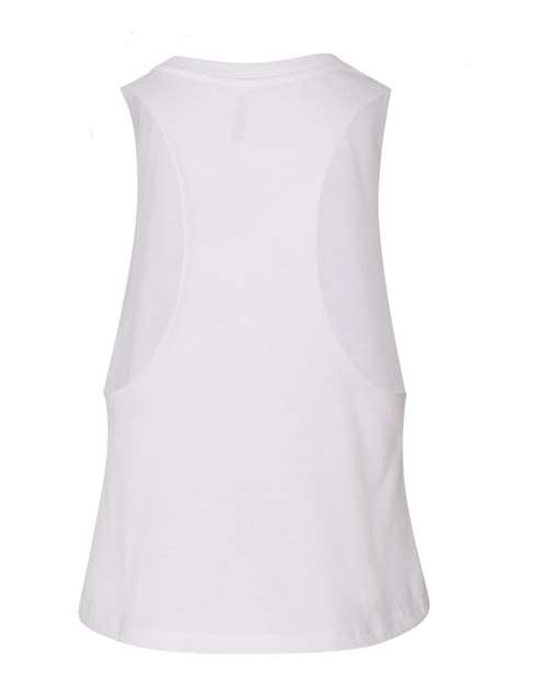 Bella + Canvas 6682 Ladies' Racerback Cropped Tank #color_SOLID WHT BLEND
