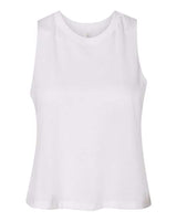 Bella + Canvas 6682 Ladies' Racerback Cropped Tank #color_SOLID WHT BLEND
