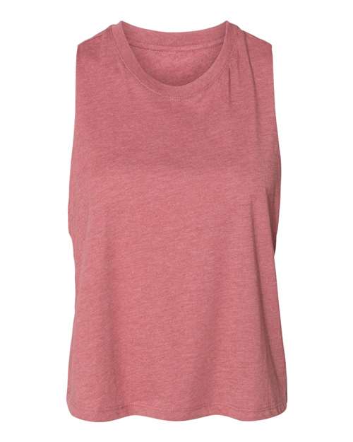 Bella + Canvas 6682 Ladies' Racerback Cropped Tank #color_HEATHER MAUVE