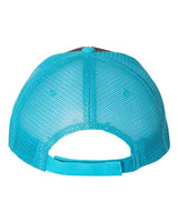 Valucap S102 Sandwich Trucker Cap #color_Charcoal/ Neon Blue