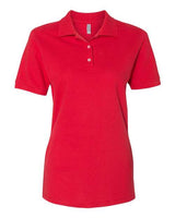 Jerzees 443WR Ladies' Premium 100% Ringspun Cotton Piqu Polo #color_TRUE RED