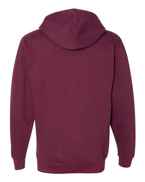 Independent Trading Co. SS4500Z Midweight Full-Zip Hooded Sweatshirt #color_Maroon
