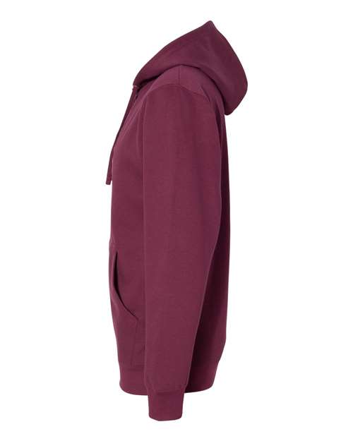 Independent Trading Co. SS4500Z Midweight Full-Zip Hooded Sweatshirt #color_Maroon