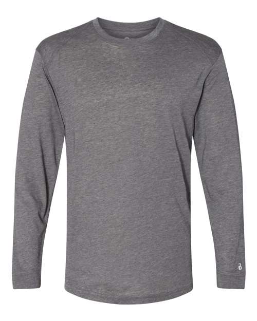 Badger 4944 Triblend Performance Long Sleeve T-Shirt #color_Graphite Heather