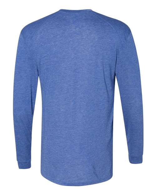 Badger 4944 Triblend Performance Long Sleeve T-Shirt #color_Royal Heather