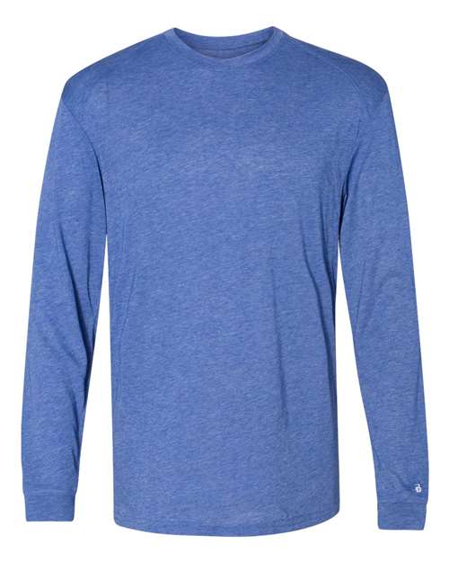 Badger 4944 Triblend Performance Long Sleeve T-Shirt #color_Royal Heather