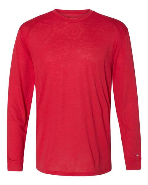 Badger 4944 Triblend Performance Long Sleeve T-Shirt #color_Red