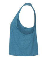Bella + Canvas 6682 Ladies' Racerback Cropped Tank #color_HTHR DEEP TEAL