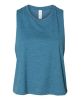 Bella + Canvas 6682 Ladies' Racerback Cropped Tank #color_HTHR DEEP TEAL