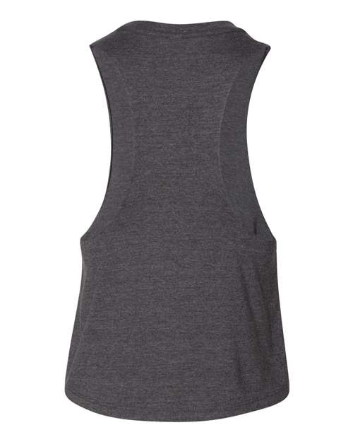 Bella + Canvas 6682 Ladies' Racerback Cropped Tank #color_DARK GRY HEATHER