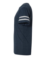 Jerzees 602MR Adult TRI-BLEND Varsity Ringer T-Shirt #color_INDIGO HTH/ OXFR