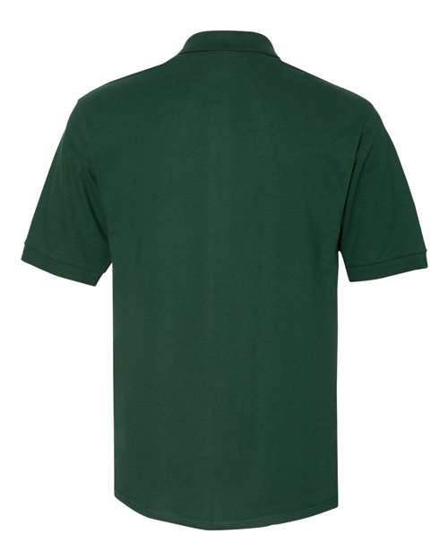 Jerzees 443MR Adult Piqu Polo #color_FOREST GREEN