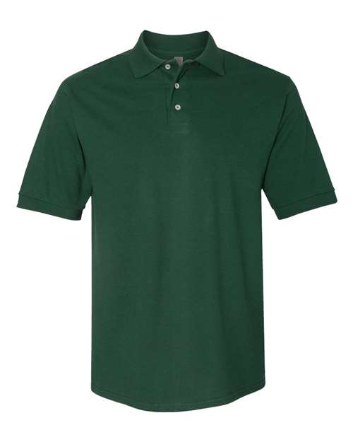 Jerzees 443MR Adult Piqu Polo #color_FOREST GREEN
