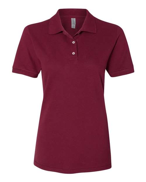 Jerzees 443WR Ladies' Premium 100% Ringspun Cotton Piqu Polo #color_MAROON