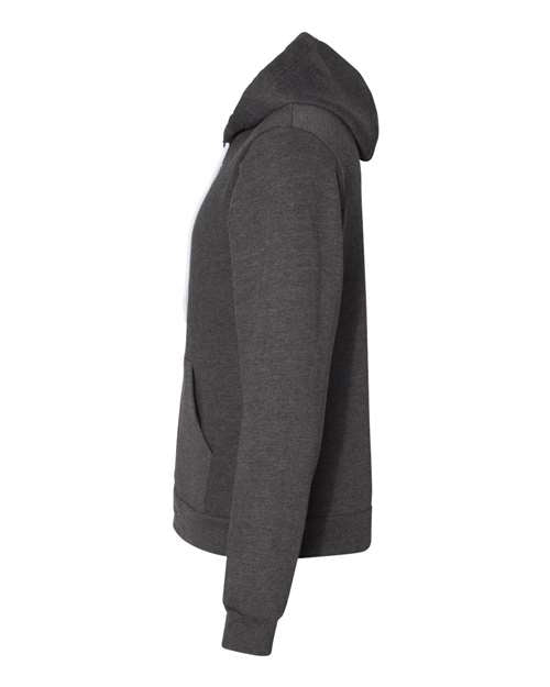 American Apparel F497 Unisex Flex Fleece USA Made Zip Hoodie #color_DARK HTHR GREY