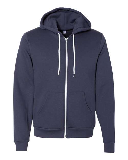 American Apparel F497 Unisex Flex Fleece USA Made Zip Hoodie #color_NAVY