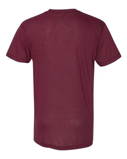 American Apparel TR401 Unisex Triblend USA Made Short-Sleeve Track T-Shirt #color_TRI CRANBERRY