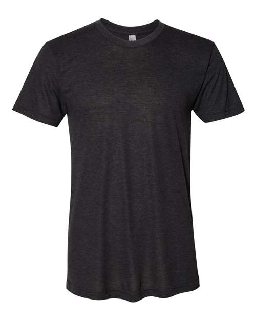 American Apparel TR401W Unisex Triblend Short-Sleeve Track T-Shirt #color_TRI BLACK