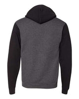 American Apparel F497W Unisex Flex Fleece Zip Hoodie #color_DK HTH GRY/ BLK