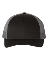 Richardson 115 Low Pro Trucker Cap #color_Black/ Charcoal