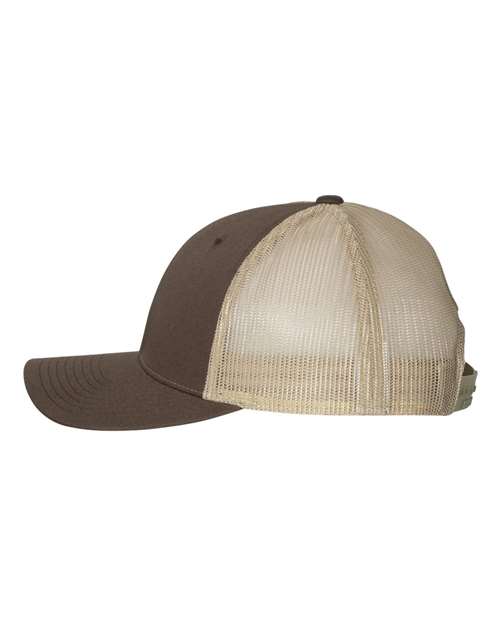 Richardson 115 Low Pro Trucker Cap #color_Brown/ Khaki