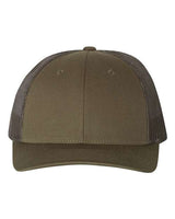 Richardson 115 Low Pro Trucker Cap #color_Chocolate Chip/ Grey Brown