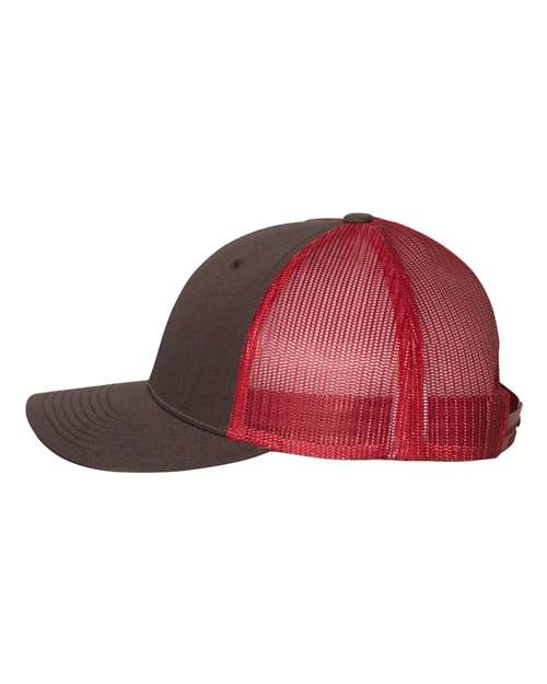 Richardson 115 Low Pro Trucker Cap #color_Coffee/ Claret