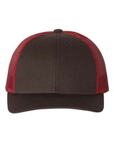Richardson 115 Low Pro Trucker Cap #color_Coffee/ Claret