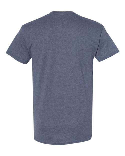 Gildan G500 Adult Heavy Cotton 5.3 oz. T-Shirt #color_HEATHER NAVY