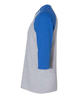 Gildan G570 Adult Heavy Cotton 3/4-Raglan Sleeve T-Shirt #color_SPORT GRY/ ROYAL