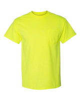 Gildan G830 Adult 50/50 Pocket T-Shirt #color_SAFETY GREEN