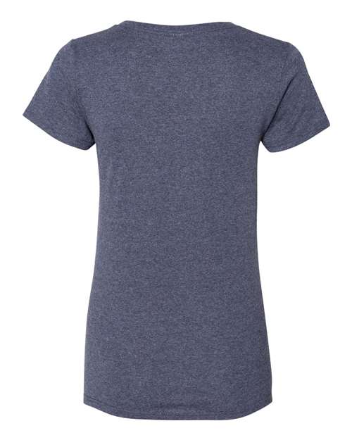 Gildan G500VL Ladies' Heavy Cotton V-Neck T-Shirt #color_HEATHER NAVY