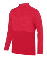 Augusta Sportswear AG2908 Adult Shadow TonalHeather Quarter-Zip Pullover #color_RED