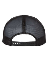 Richardson 511 Wool Blend Flat Bill Trucker Cap #color_Black/ Black